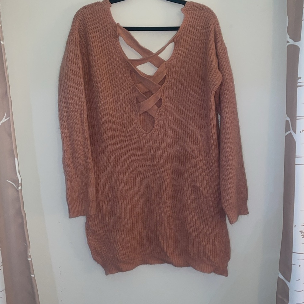 Pink Tunic Sweater - Picture 3 of 3